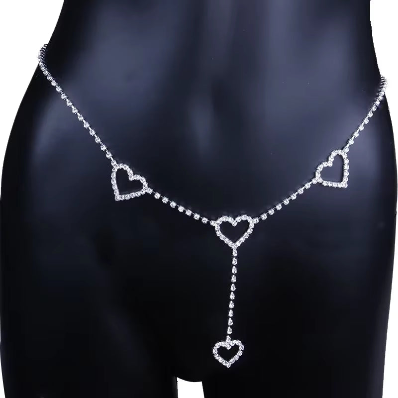Retro Chain Belts for Women Waistbands Multilayer Long Tassel for Dress Waist Chain Belts Rhinestone Crystal Belly Chain