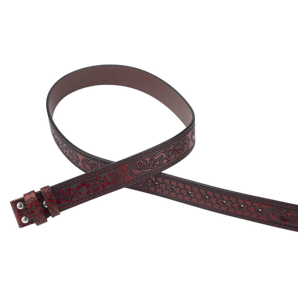 Embossed Leather Belt