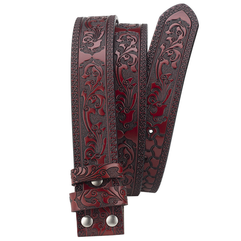 Embossed Leather Belt